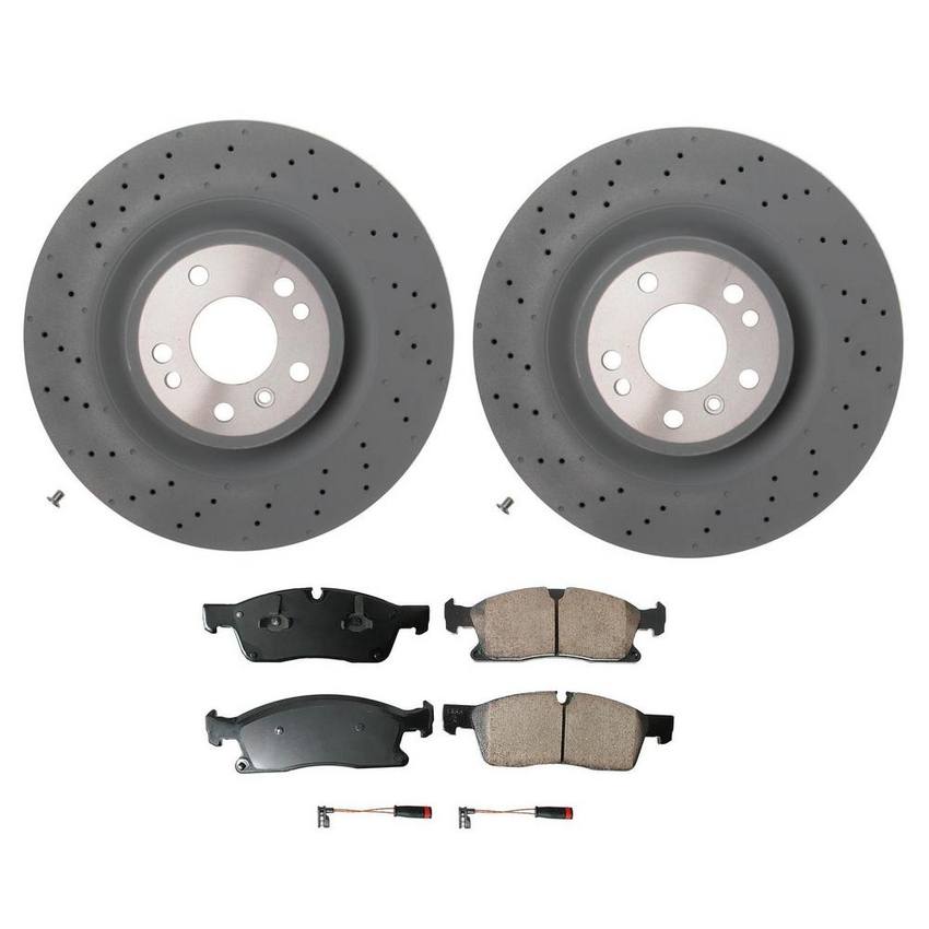 Mercedes Disc Brake Pad and Rotor Kit - Front (350mm) (Ceramic) (EURO) 1664211500 - Akebono Euro Ultra-Premium 4115224KIT